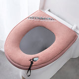 Warm Toilet Seat Cover Soft Plush Bathroom Closestool Pad Winter Velvet Seat