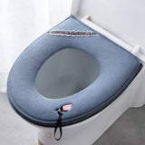 Warm Toilet Seat Cover Soft Plush Bathroom Closestool Pad Winter Velvet Seat