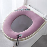 Warm Toilet Seat Cover Soft Plush Bathroom Closestool Pad Winter Velvet Seat