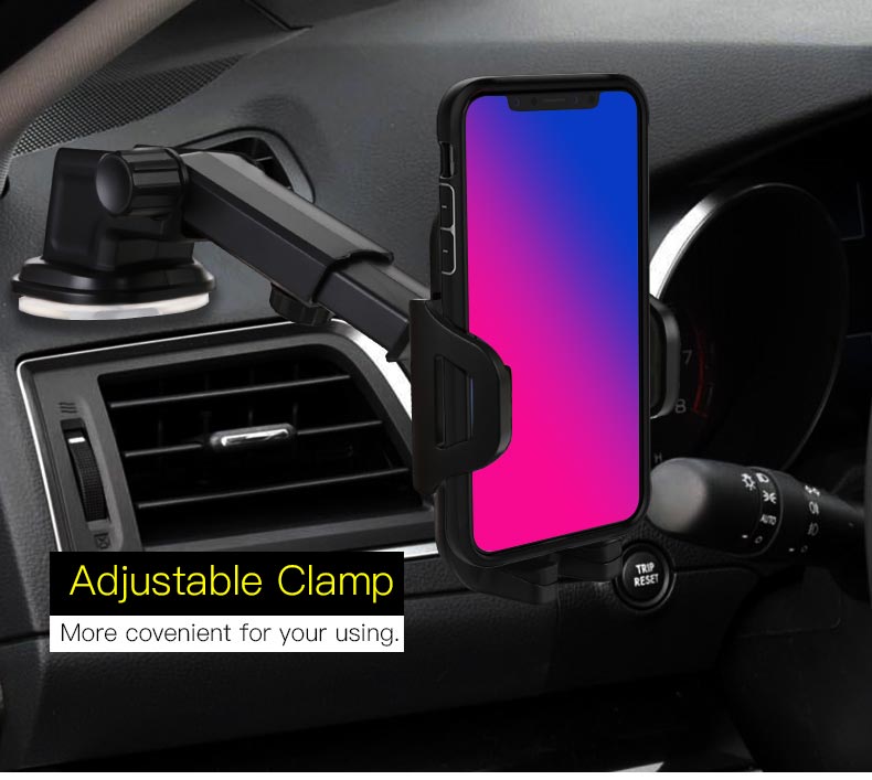 yesidoCar Phone Mount Holder Hands Free 360 Degree Rotation Dashboard Cell Phone